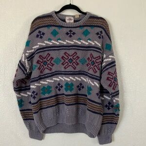VTG International Rough Cut Knit Crewneck Sweater, M